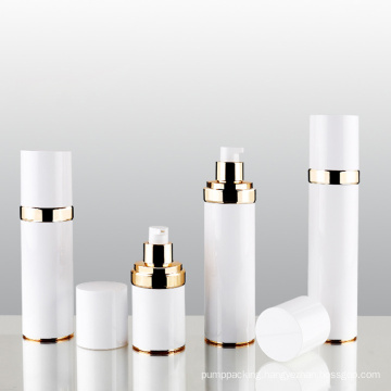 High quality 15ml 50ml 100ml 120 ml white cylinder PETG luxury airless pump lotion bottle